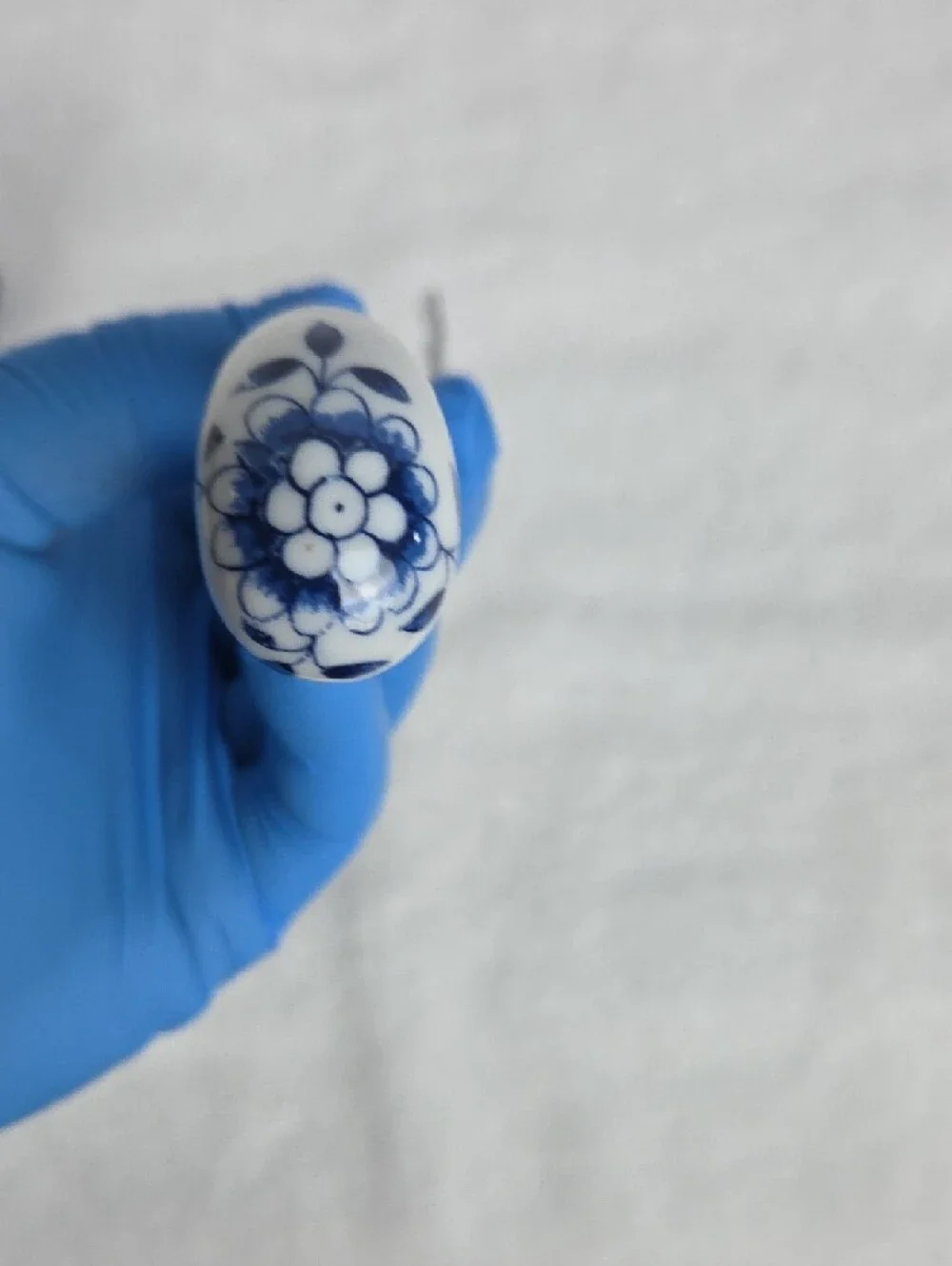 Blue Floral Ceramic Handle Pasta Server